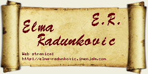 Elma Radunković vizit kartica